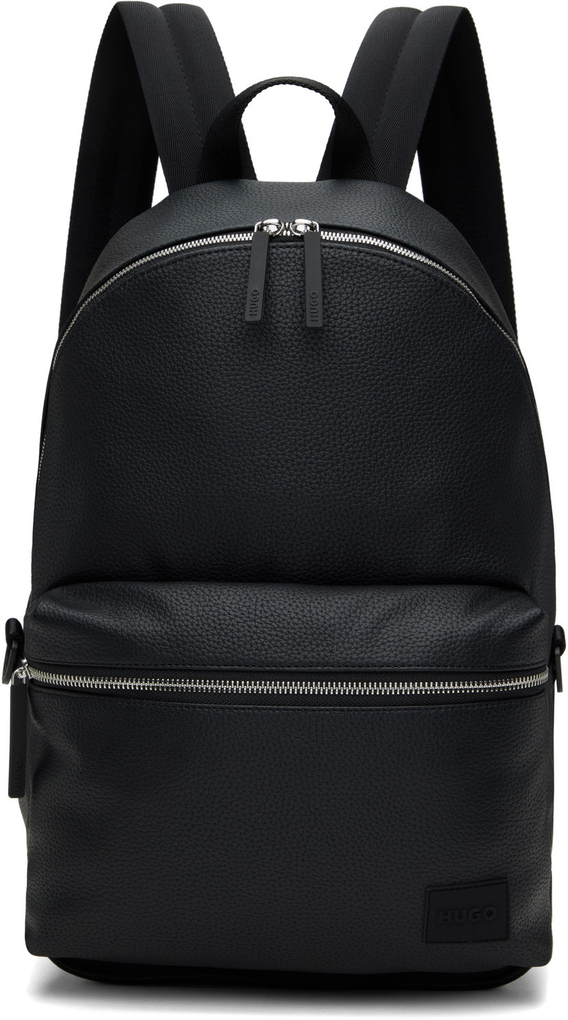 Ruksak BOSS Faux-Leather Backpack Crna | 50535693