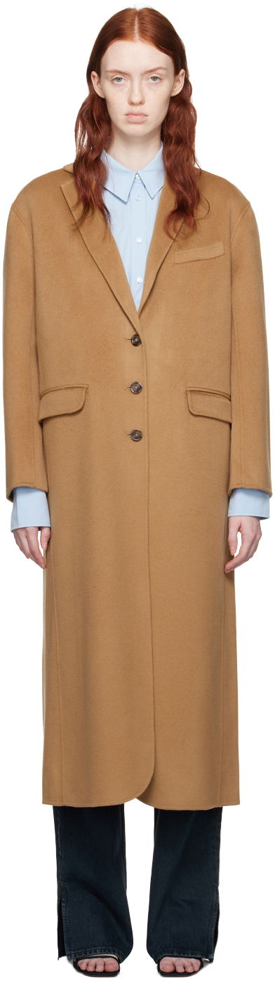 Kaputi Anine Bing Quinn Long Wool Coat Bež | A-01-4163-200