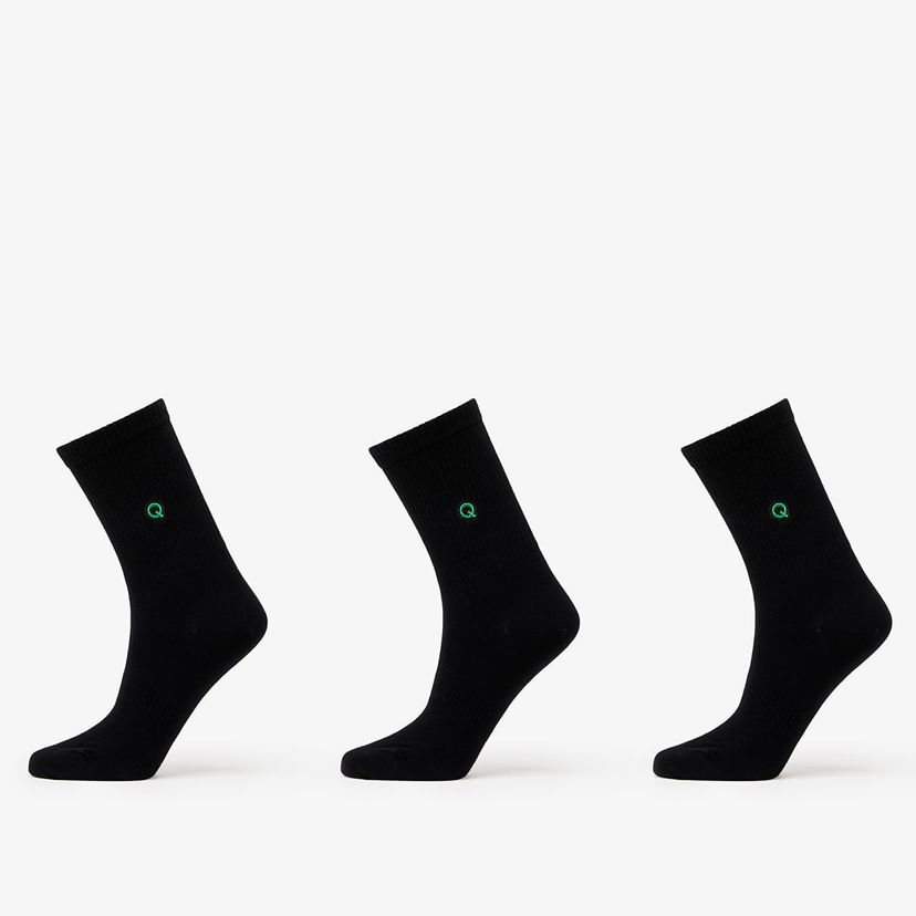 Čarape Queens Essential Short Crew Socks 3-Pack Crna | QNS_064