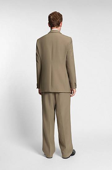 Jakna BOSS Relaxed-fit double-breasted blazer in stretch fabric Bež | 50551531, 1