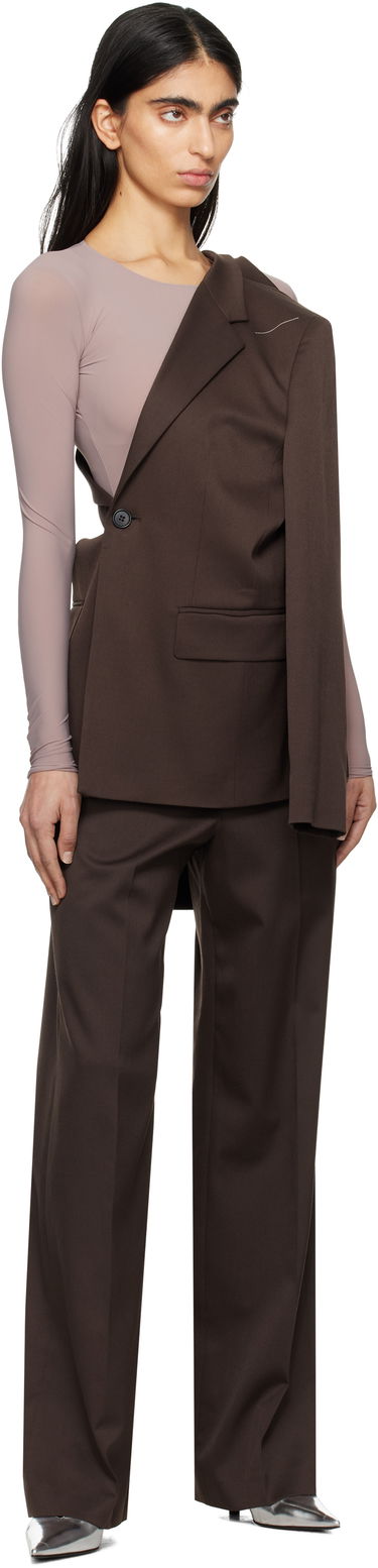 Jakna Maison Margiela MM6 Maison Margiela Twist Suit Blazer Smeđa | S52BN0141 S47848, 4