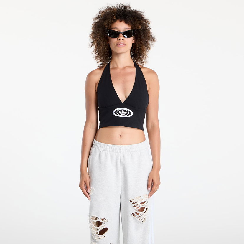 Crop top adidas Originals adidas Originals Campus 2000 V Halter Top Crna | KC8802