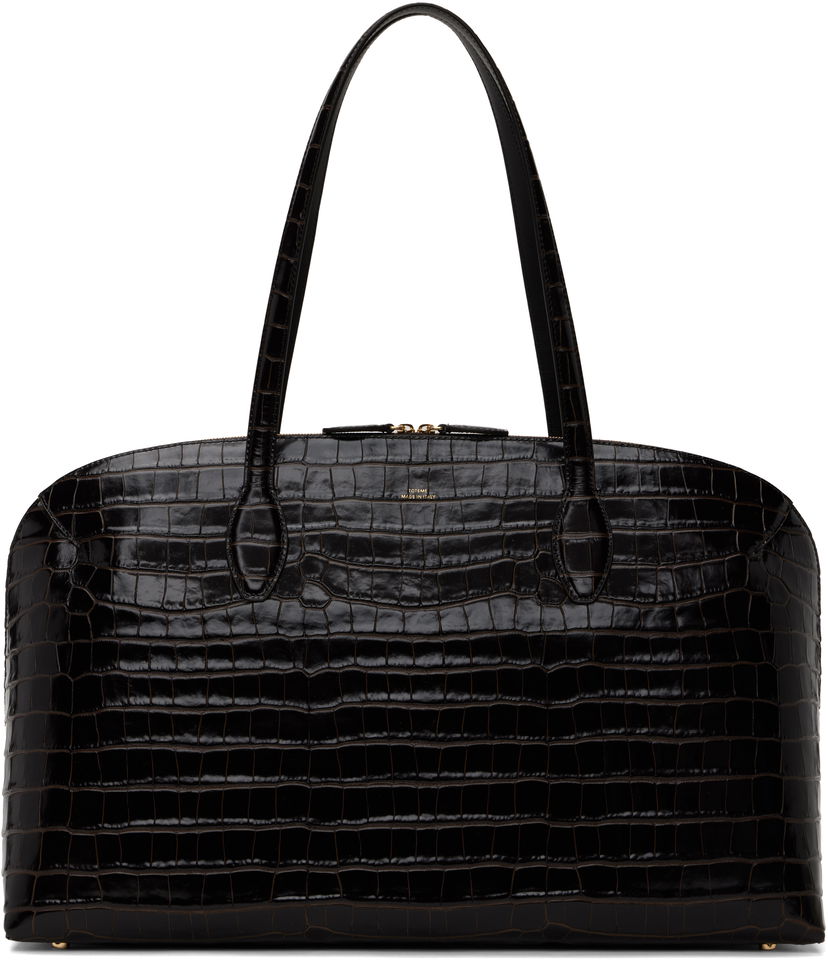 Tote bag TOTEME Totême Croco-Embossed Day Tote Crna | 252-WAL0082-LE0076