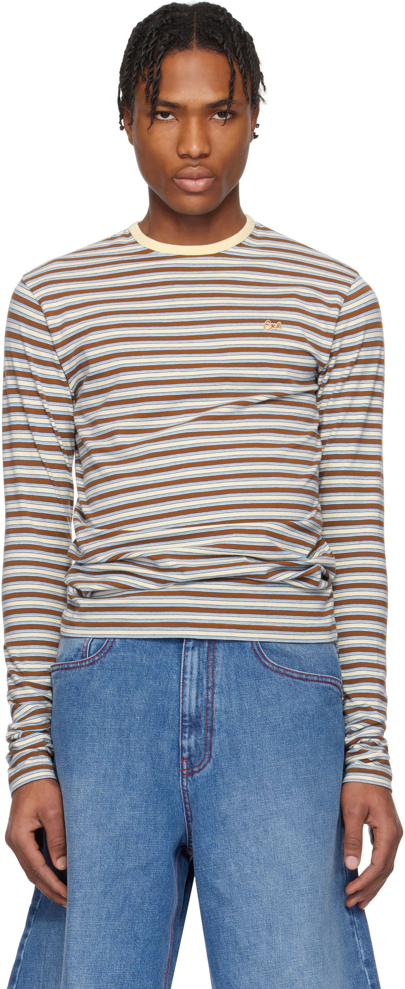 Majica kratkih rukava ERL ERL Striped Long Sleeve T-Shirt Višebojno | ERL10T010