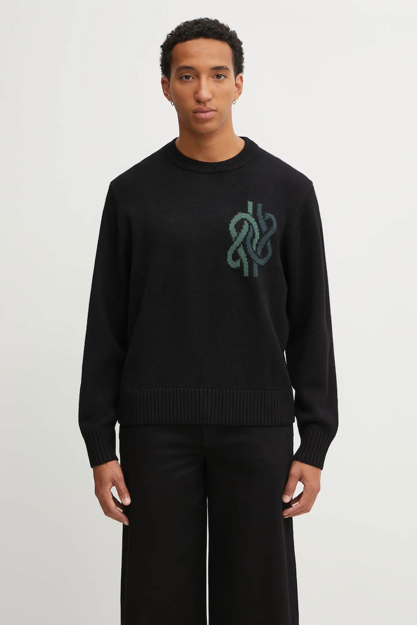 Džemper Filling Pieces Filling Pieces Knit Sweater Knot Crna | 422575500265