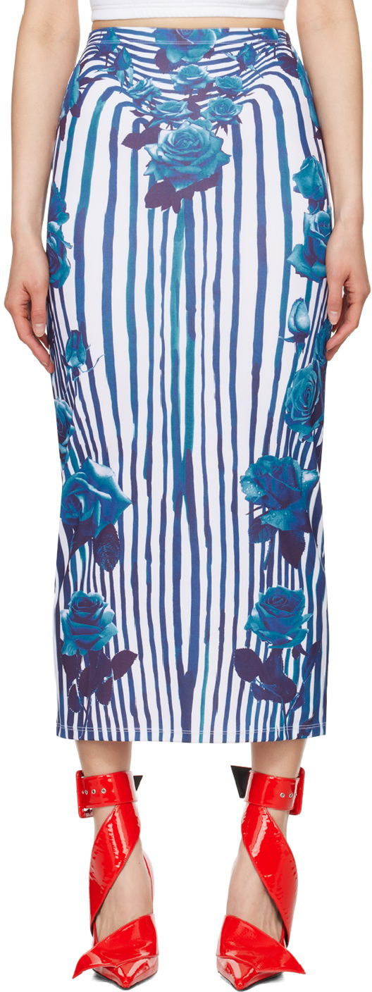 Suknja Jean Paul Gaultier Gaultier Flower Maxi Skirt Plava | 24/25-F-JU088-J551-015951
