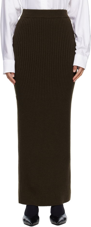 Suknja Max Mara Boris Ribbed Knit Maxi Skirt Zelena | 2521306093600, 0