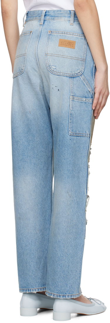 Jeans Maison Margiela MM6 Maison Margiela 5-Pocket Distressed Jeans Plava | S62LB0183 M30018, 2