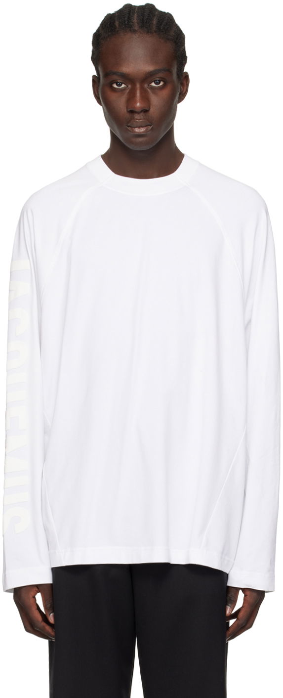 Majica kratkih rukava Jacquemus Les Classiques 'Le T-Shirt Typo' Long Sleeve T-Shirt Bijela | 24E245JS213-2031