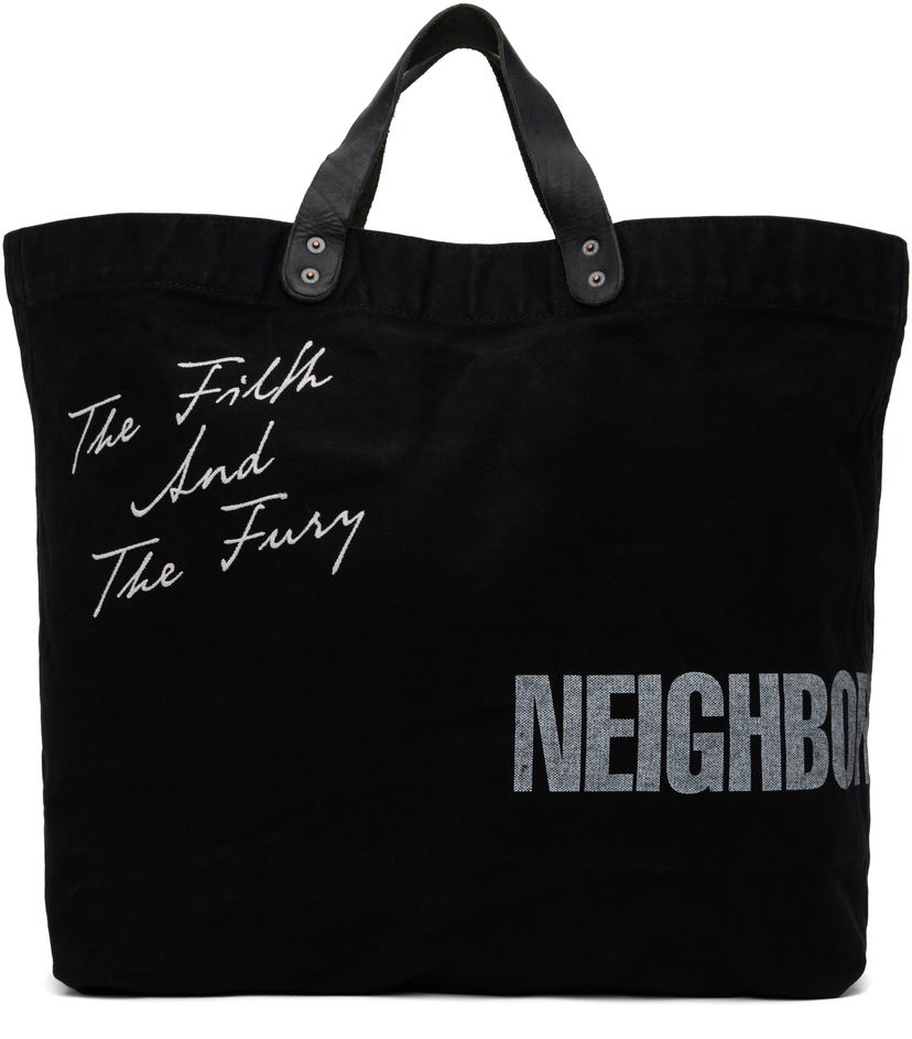 Tote bag Neighborhood Washed Canvas Tote Bag Crna | 242TQNH-CG01