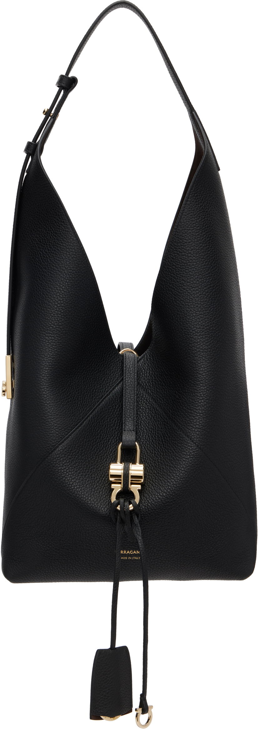Tote bag FERRAGAMO Salvatore Ferragamo V-Shaped Tote Crna | 783044