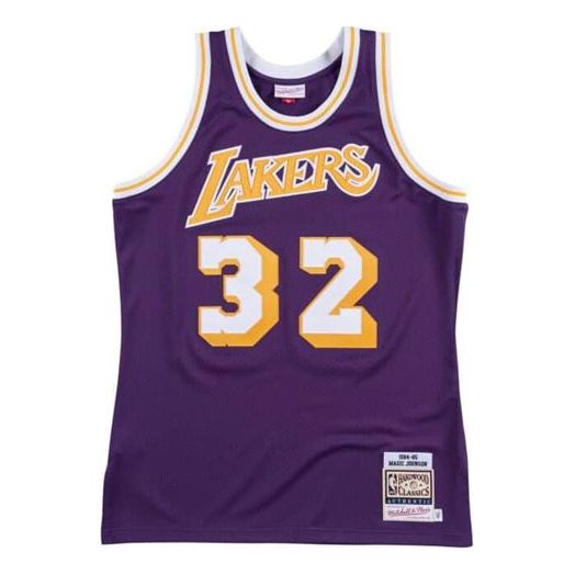 Dres Mitchell & Ness Mitchell & Ness Los Angeles Lakers 1984-85 Jersey Ljubičasta | AJY4GS18089-LALPURP84EJH