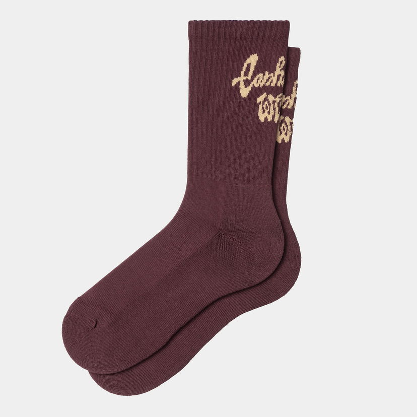 Čarape Carhartt WIP Carhartt WIP Chedda Crew Socks Tamnocrvena | I035513_1