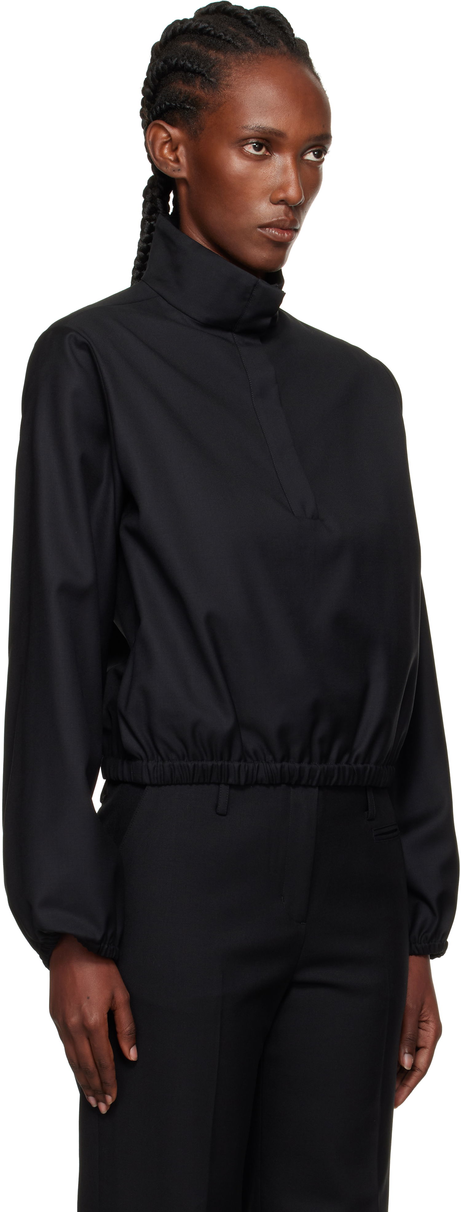 Jakna Loulou de Saison Zyla Stand Collar Blouson Jacket Crna | ZYLA, 1