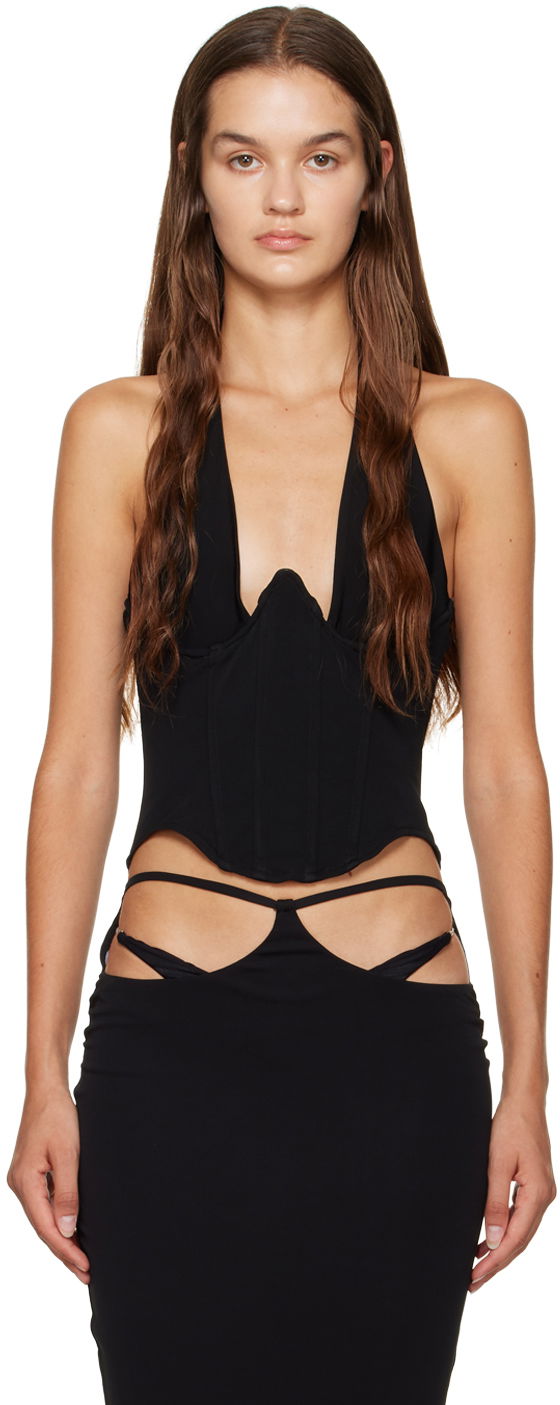 Haljina Miaou Miaou Ari Corset Top Crna | 7088VC2BLK