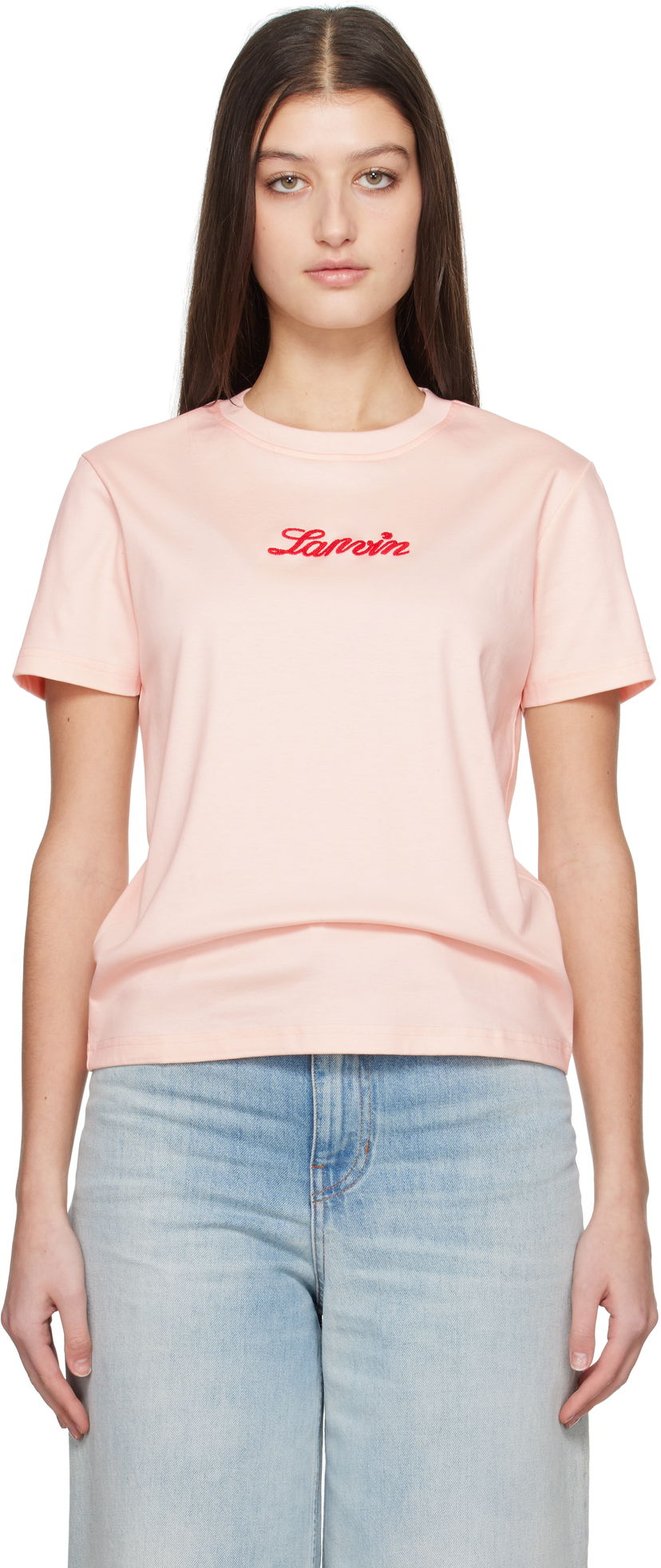 Majica kratkih rukava LANVIN Lanvin Embroidered T-Shirt Ružičasta | RW-TS0030-J134-P25