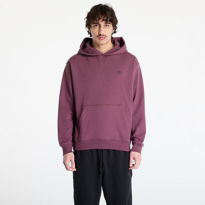 Dukserice New Balance Athletics French Terry Hoodie Tamnocrvena | MT41534FDP
