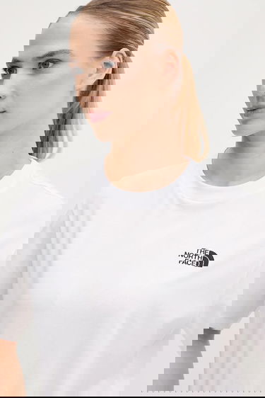 Majica kratkih rukava The North Face Essential Cotton Short-Sleeve Crewneck T-Shirt Bijela | NF0A87NQFN41, 3