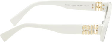 Sunčane naočale Miu Miu Miu Miu Pointed Cat Eye Acetate Sunglasses Bijela | 0MU 09YS 8056597897761, 1