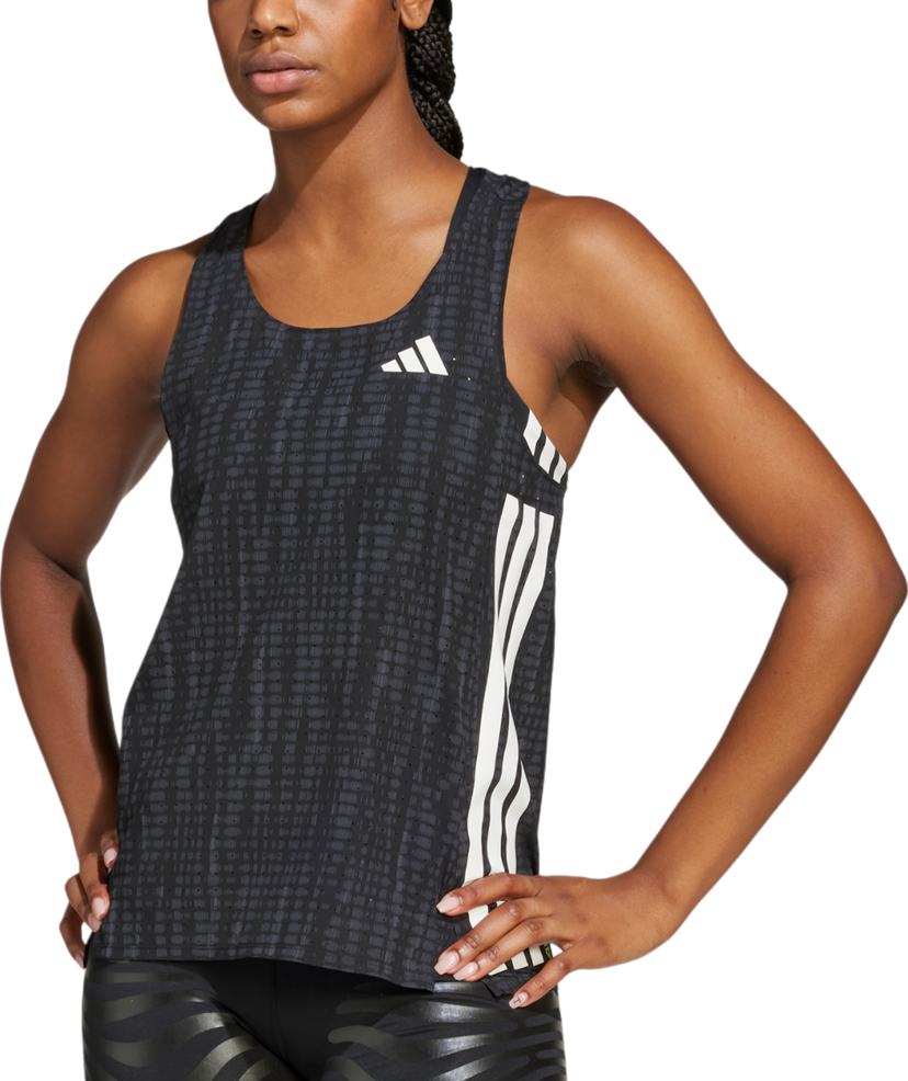 Majica bez rukava adidas Performance Adizero Running Tank Top Crna | jm7940
