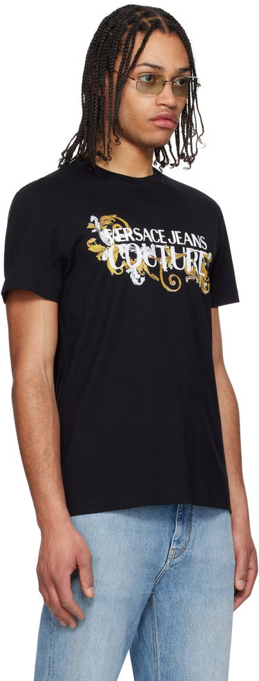 Majica kratkih rukava Versace Versace Jeans Couture Logo Baroque T-Shirt Crna | E78GAHC05_ECJ01C, 1
