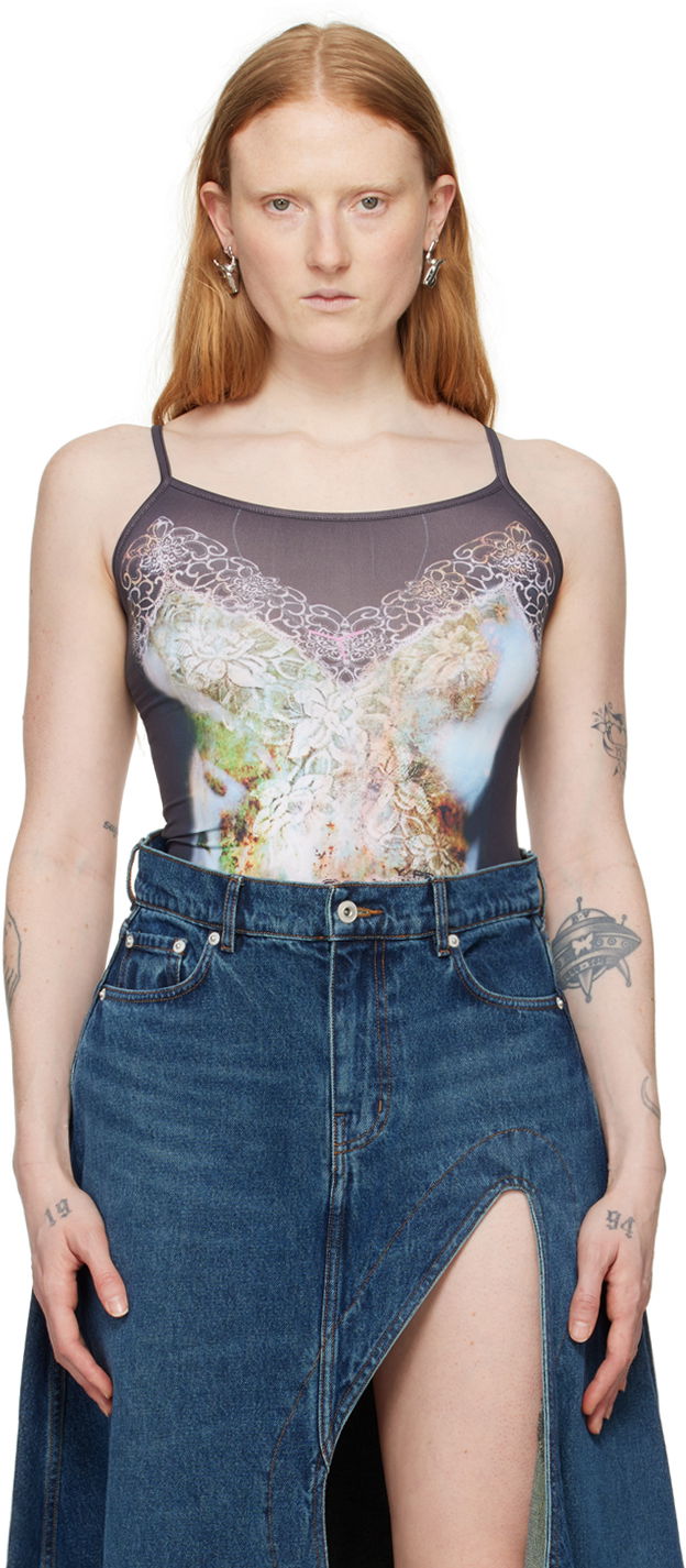 Majica bez rukava Y/PROJECT Black Trompe L'œil Tank Top Crna | 104TO008