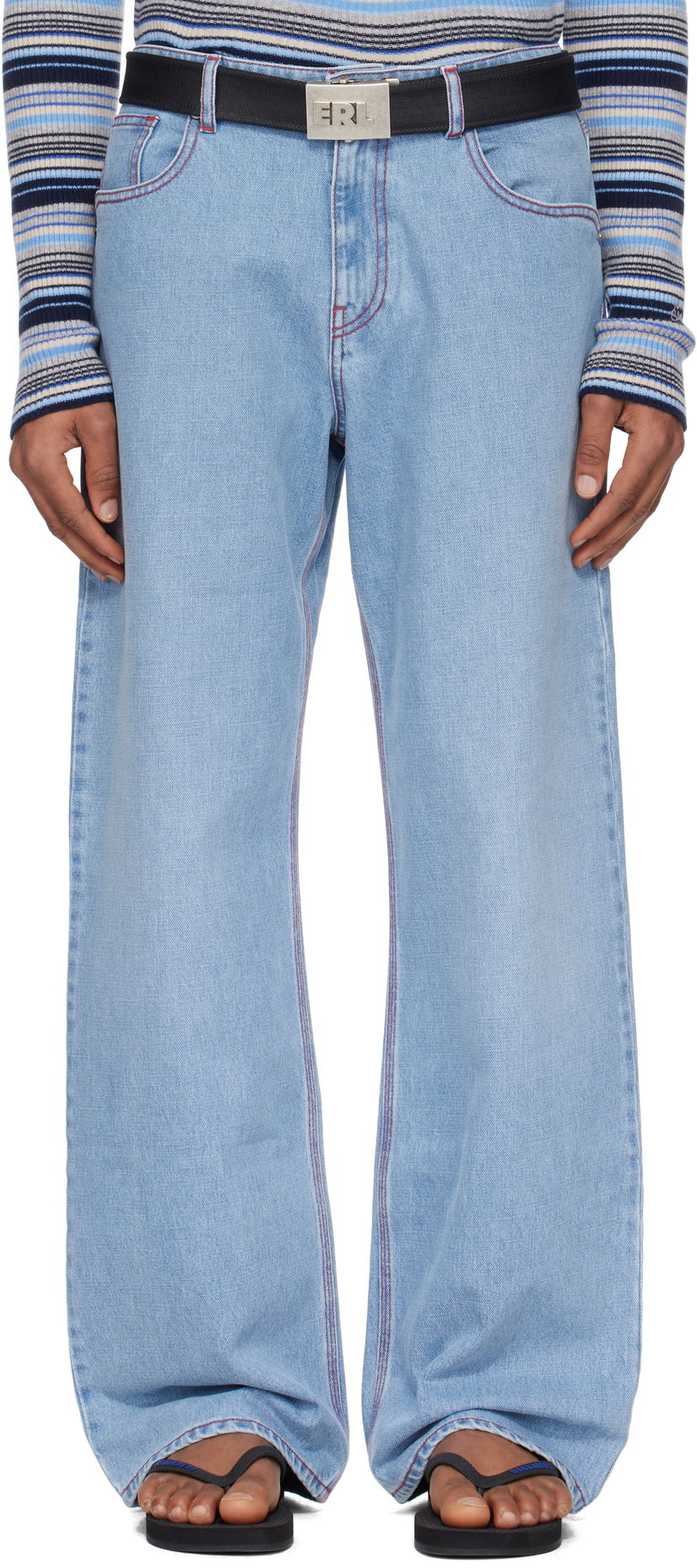 Jeans ERL ERL Straight Venice Jeans Plava | ERL10P012