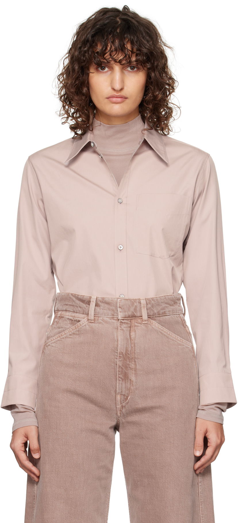 Košulja LEMAIRE LEMAIRE Fitted Shirt Ružičasta | SH1130 LF839