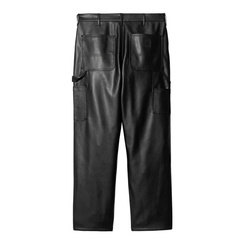 Cargo hlače Carhartt WIP Single Knee Leather Pants Crna | I034446_6