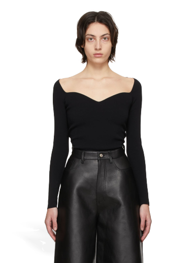 Džemper Balenciaga Sweetheart Sweater Crna | 657548 T5159