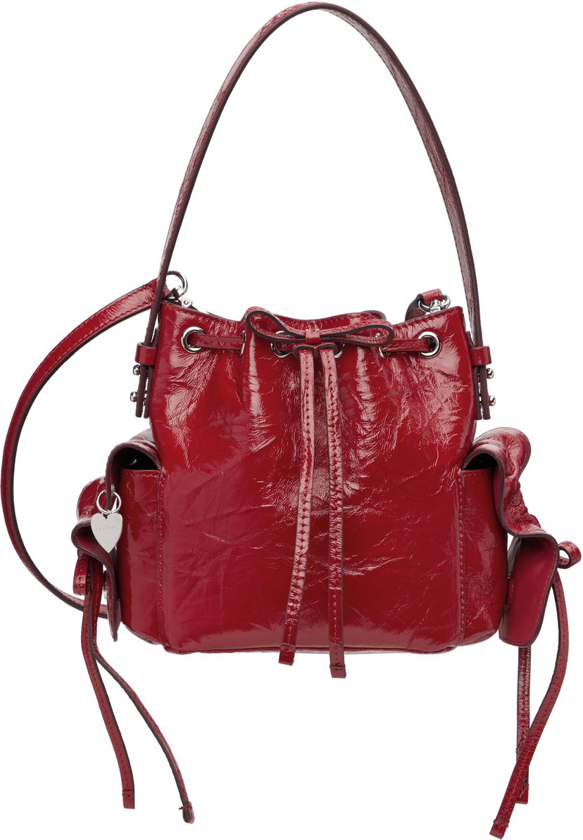 Ručna torbica Acne Studios Acne Studios Multipocket Mini Bucket Bag Crvena | A10467-