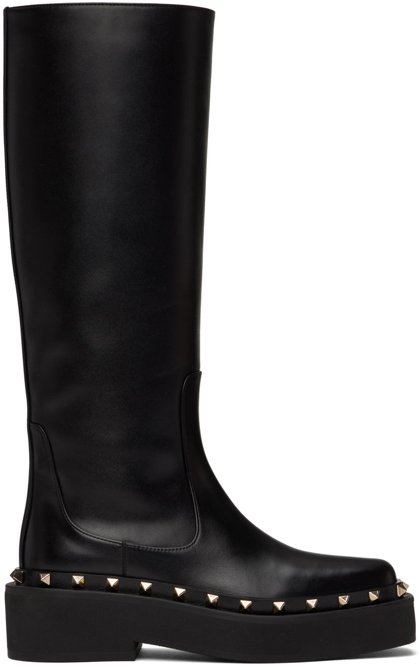 Tenisice i cipele Valentino Valentino Garavani Rockstud M-Way Knee-High Boots Crna | 3W2S0HD8RPX