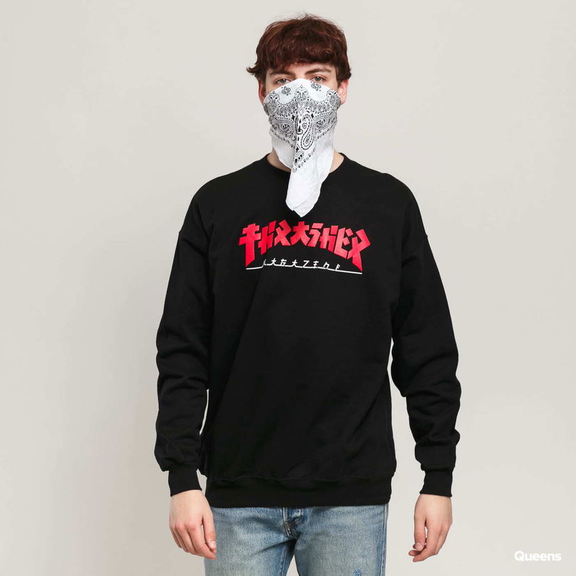 Dukserice Thrasher Thrasher Godzilla Crewneck Sweatshirt Crna | 058556
