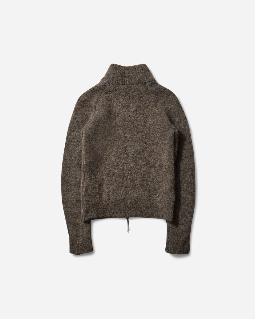 Džemper ROA Tasna Mohair Zip Up Sweater Smeđa | RBWW062YA23 BEG0025
