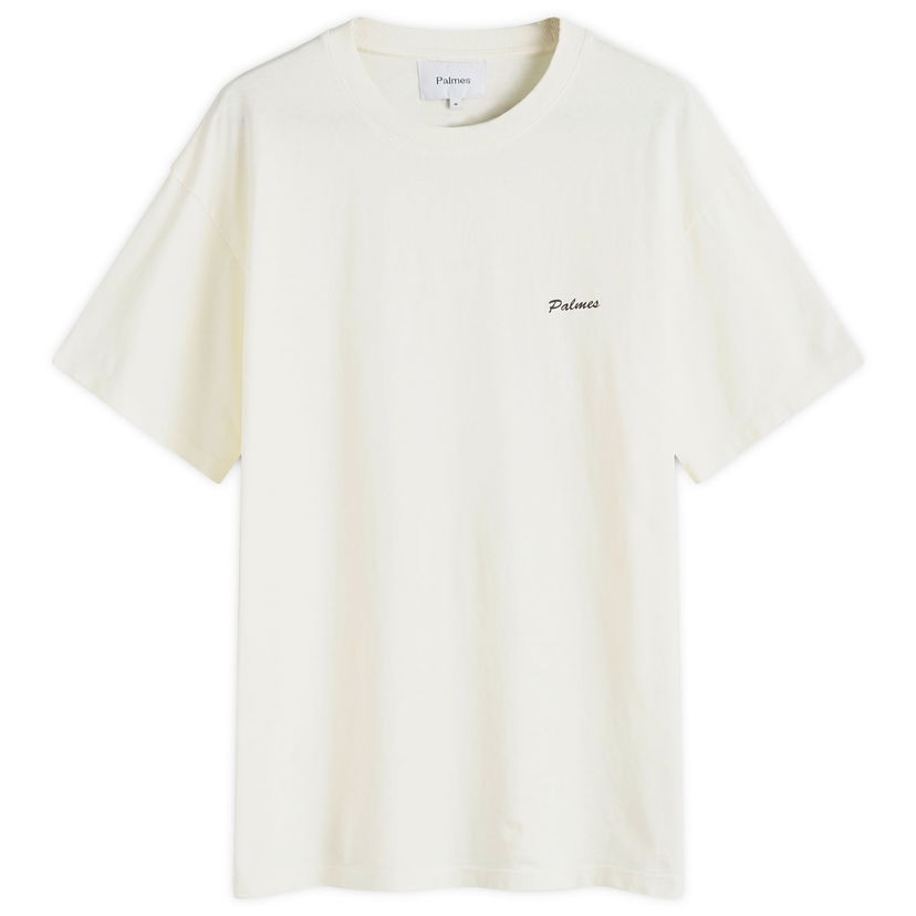 Majica kratkih rukava Palmes Dyed Chest Logo T-Shirt Bijela | P10-0026-036
