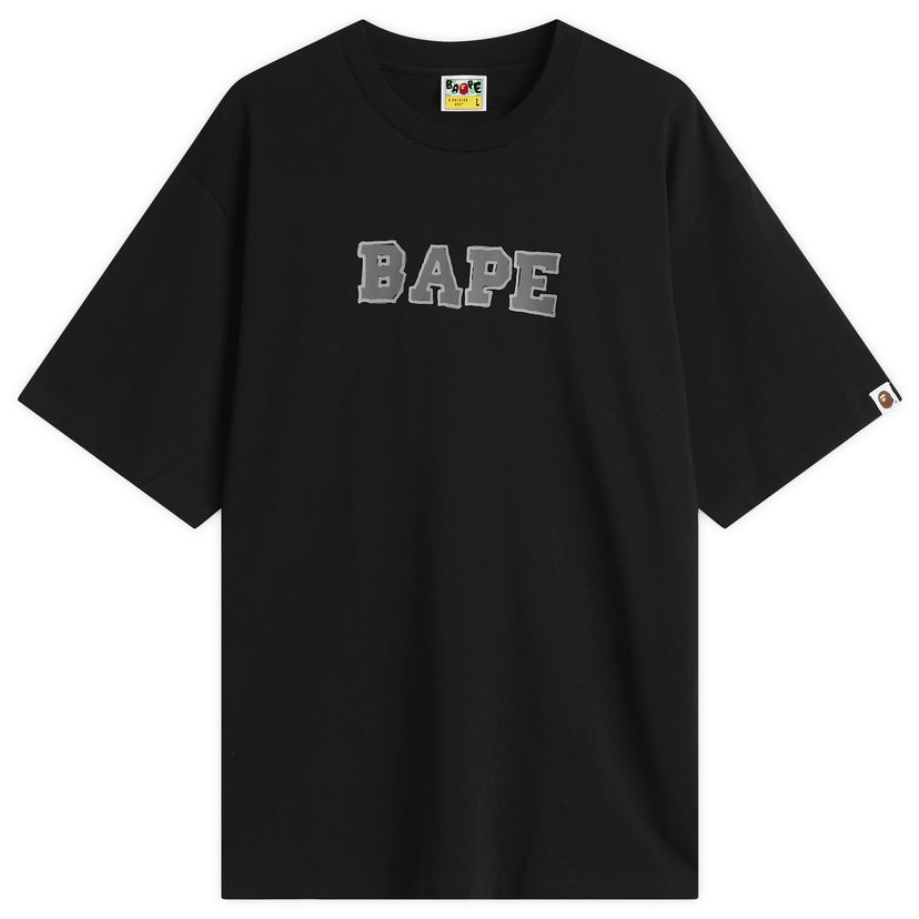 Majica kratkih rukava BAPE T-Shirt Hand Drawn BAPE Logo Crna | 001TEL801320M-BLK