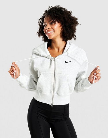 Dukserice Nike NSW Phoenix Fleece Cropped Full-Zip Hoodie Siva | HV2426-052, 0