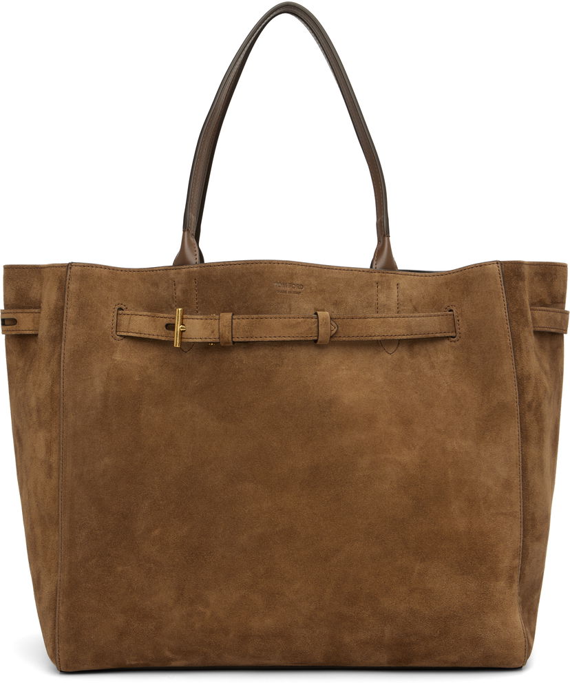 Tote bag Tom Ford Tom Ford Audrey Large Suede Tote Smeđa | L1823-LCL068X