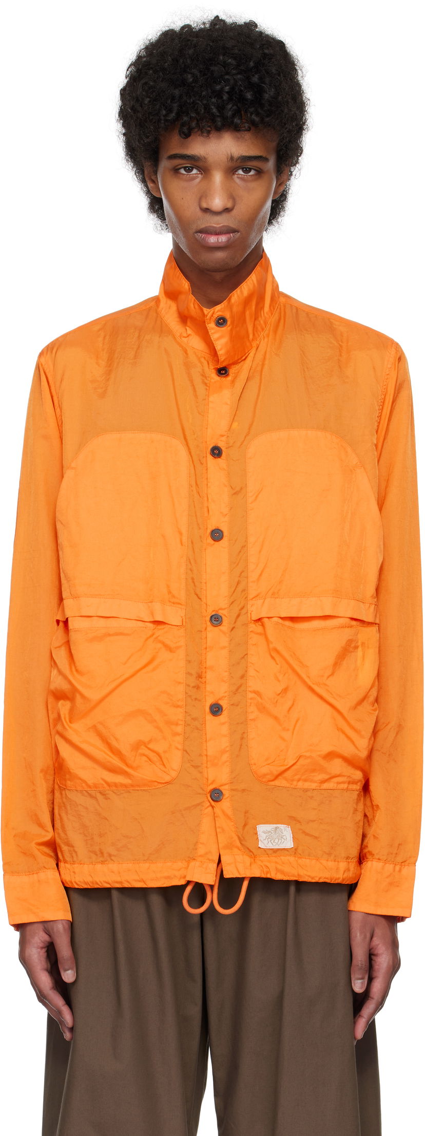 Košulja Ranra RANRA Epitome Nylon Ripstop Long Sleeve Shirt Narančasta | AMSS25LS01519