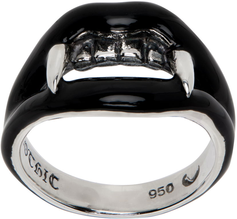 Prsten Yohji Yamamoto Yohji Yamamoto Vampire Fang Ring Crna | HA-A04-920