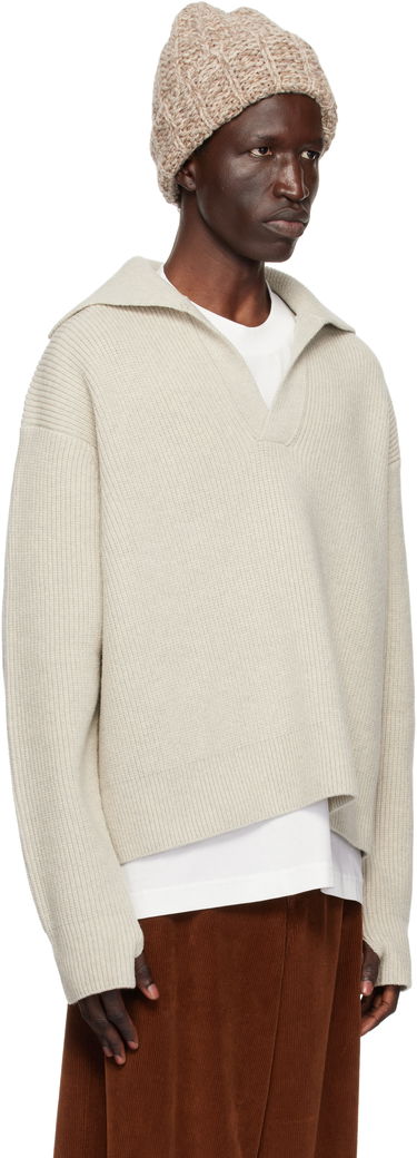 Džemper Studio Nicholson Studio Nicholson Nash Knit Polo Smeđa | NASH SNM - 1295, 4