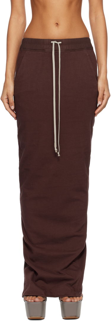 Suknja Rick Owens Concordians Pull On Pillar Maxi Skirt Smeđa | DS02E7332 RIG, 0