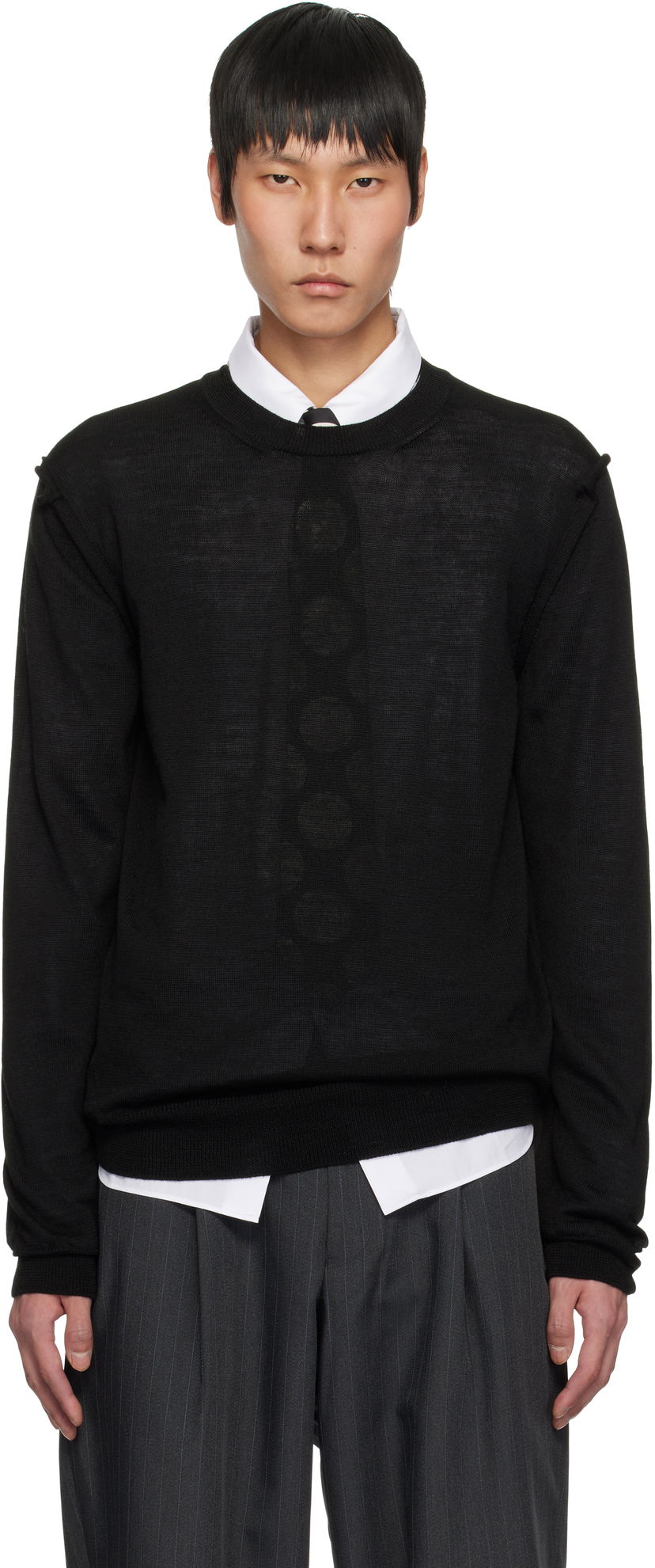 Džemper Comme des Garçons Crewneck Sweater Crna | DO-N007-051
