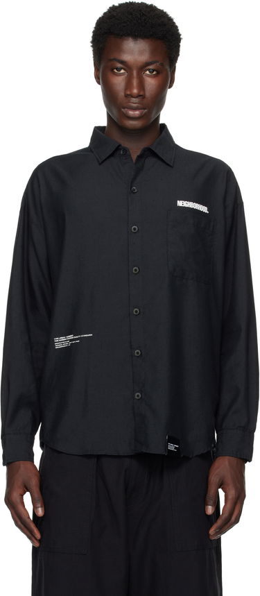 Košulja Neighborhood Neighborhood Long Sleeve Overshirt Crna | 251BENH-SHM01, 0