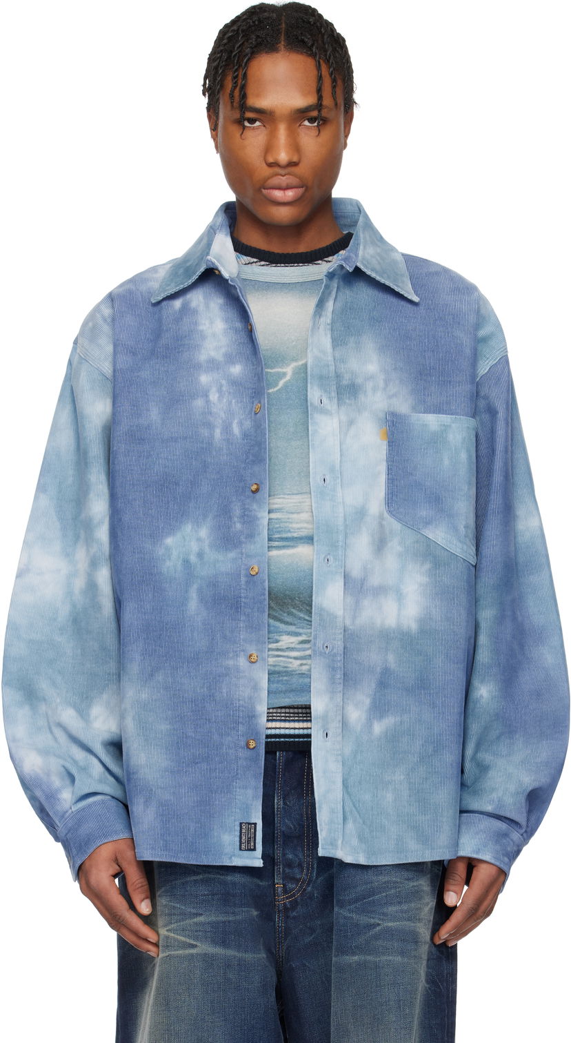 Košulja ERL ERL Tie-Dye Corduroy Overshirt Plava | ERL10B007