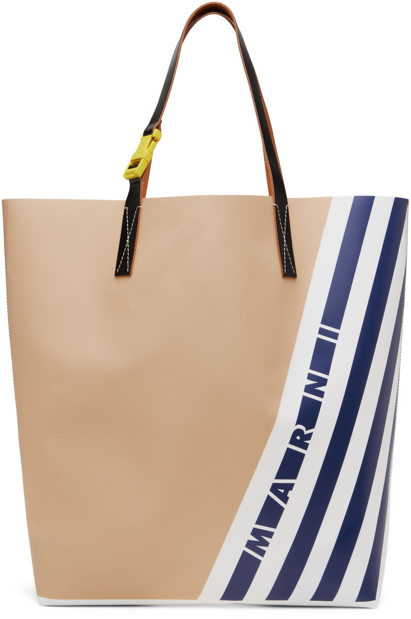 Tote bag Marni Marni Stripes North South Tote Bež | SHMQ0037A9P8180ZO860