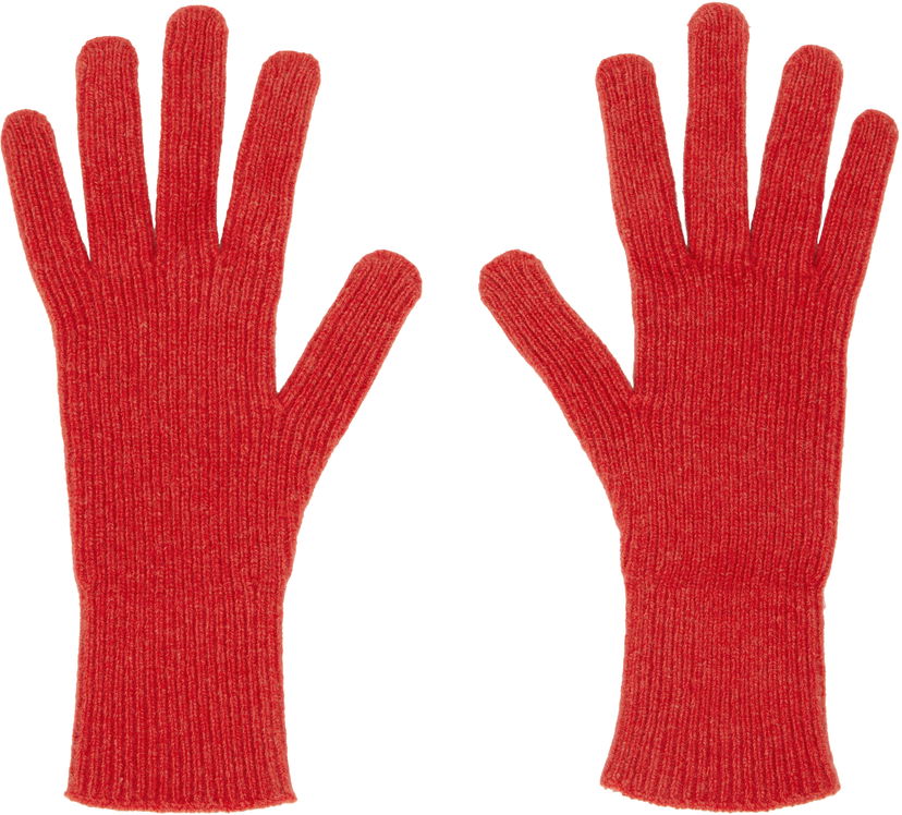 Rukavice Baserange Baserange Ribbed Knit Gloves Crvena | ACRG-RC-AU25