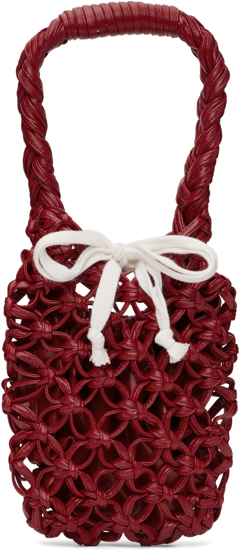 Ručna torbica Comme des Garçons Comme des Garçons Braided Knotted Synthetic Leather Tote Crvena | RO-K203-051-2