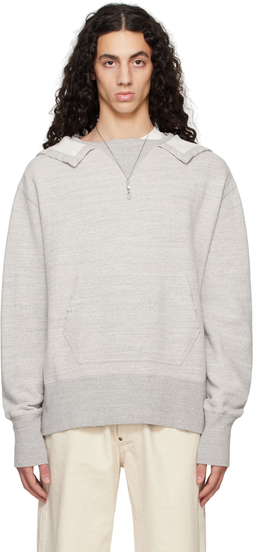Dukserice Maison Margiela Maison Margiela Stamp Logo Hoodie Siva | S50GU0231 M25015