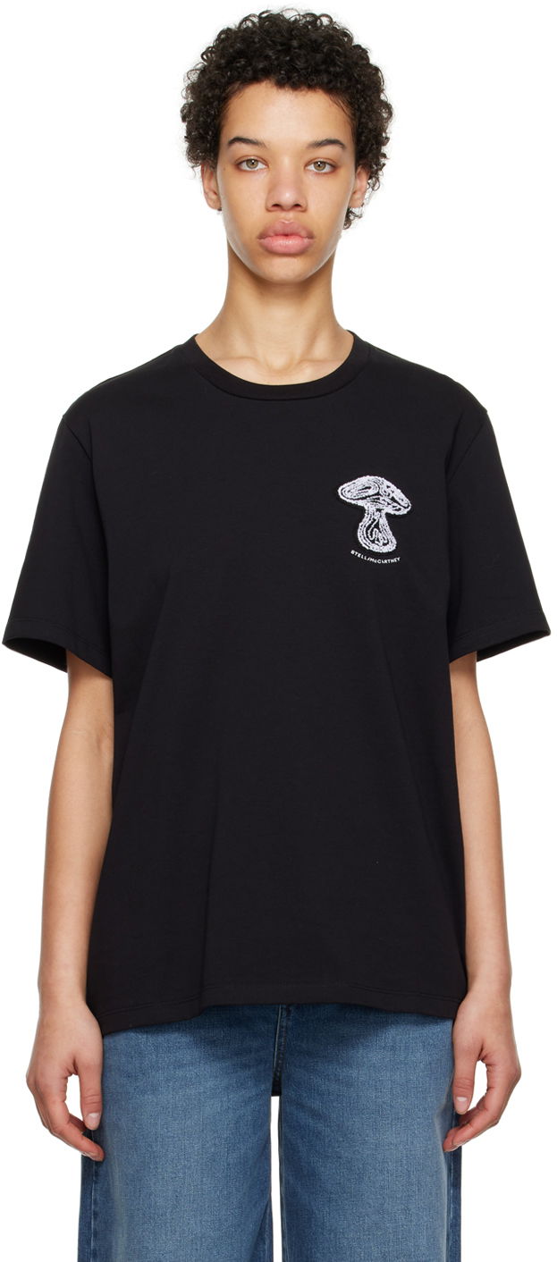 Majica kratkih rukava Stella McCartney Stella McCartney Patch T-Shirt Crna | 6J01583SPY00